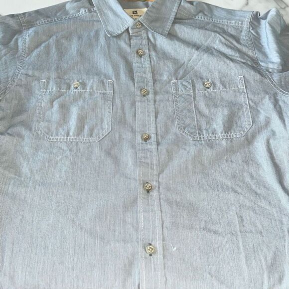 Life Khaki Slim Fit Double Pocket Button Front Shirt Mens M - Picture 2 of 10